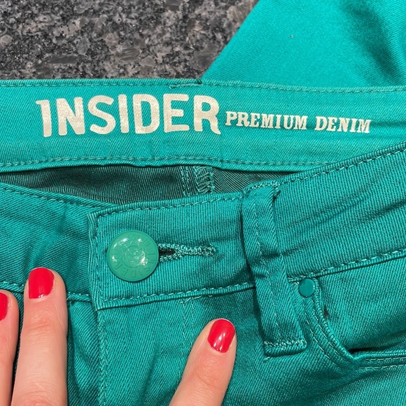 Smart set skinny bright green jeans 25 - Picture 2 of 5